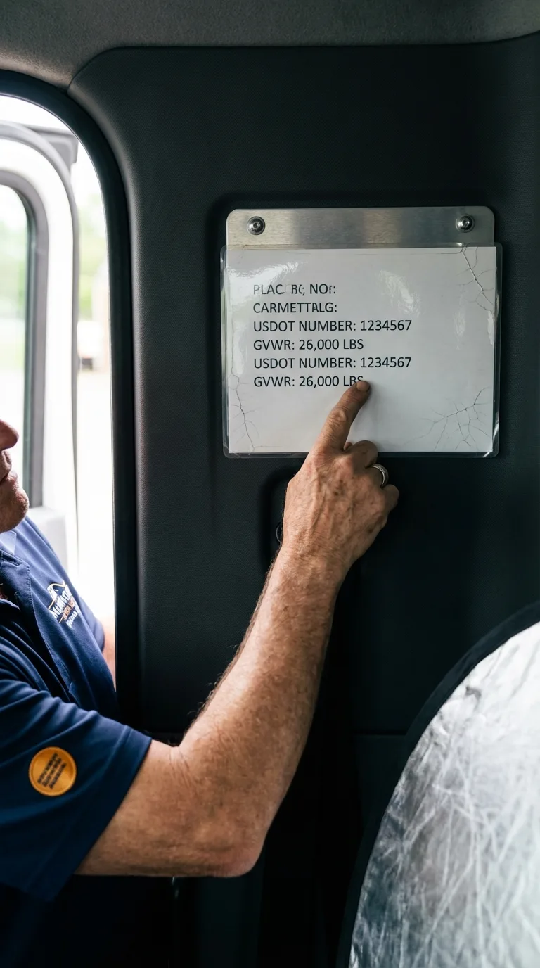 USDOT licensing placard verification in Berthoud